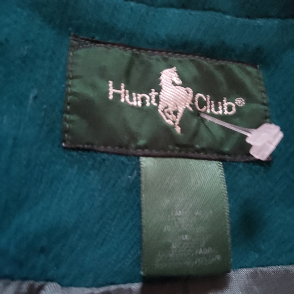 Hunt Club Vintage Womens Green Two Button Merino & Lambs Wool Blazer Sz 10T - Picture 3 of 14